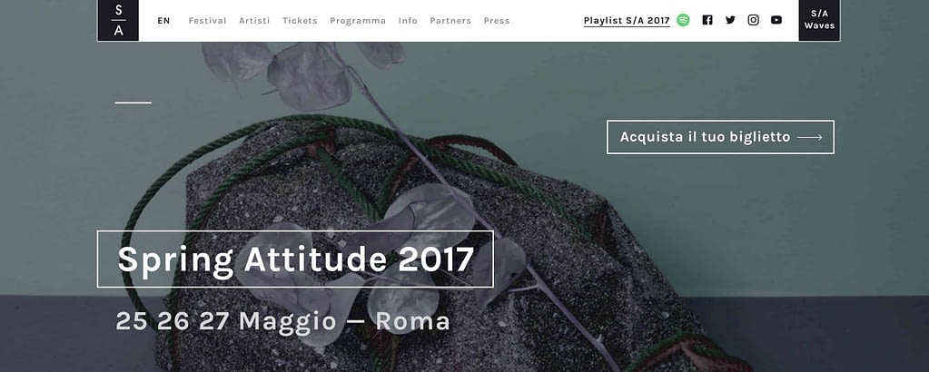 Spring Attitude Festival Web Design nois3 Roma